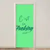 c'est la fucking vie - Groen - Penseelstijl deurposter klein -3d_beige