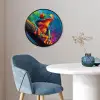 Kikker - Felgekleurd - Tak - Regenboog Fotolijst rond zonder passe partout klein -sfeer2