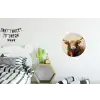 Kerst - Schotse Hooglander - Bruin - Krans Wandcirkel aluminium klein -kinderkamer