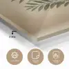 Vaas - Olijftakken - Bladeren - Beige plexiglas 5mm klein -sfeer2