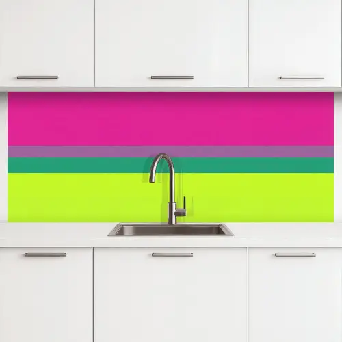 Strepen - Modern - Kleurrijk keuken achterwand 2 middel -3d
