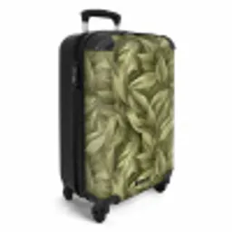 Bladeren - Modern - Groen NBS - Handbagage koffer - Volwassenen Unisex middel -productfoto_3d