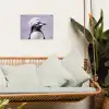 Pinguïn - Koksmuts - Lief - Paars tuinposter los doek klein -sfeer7