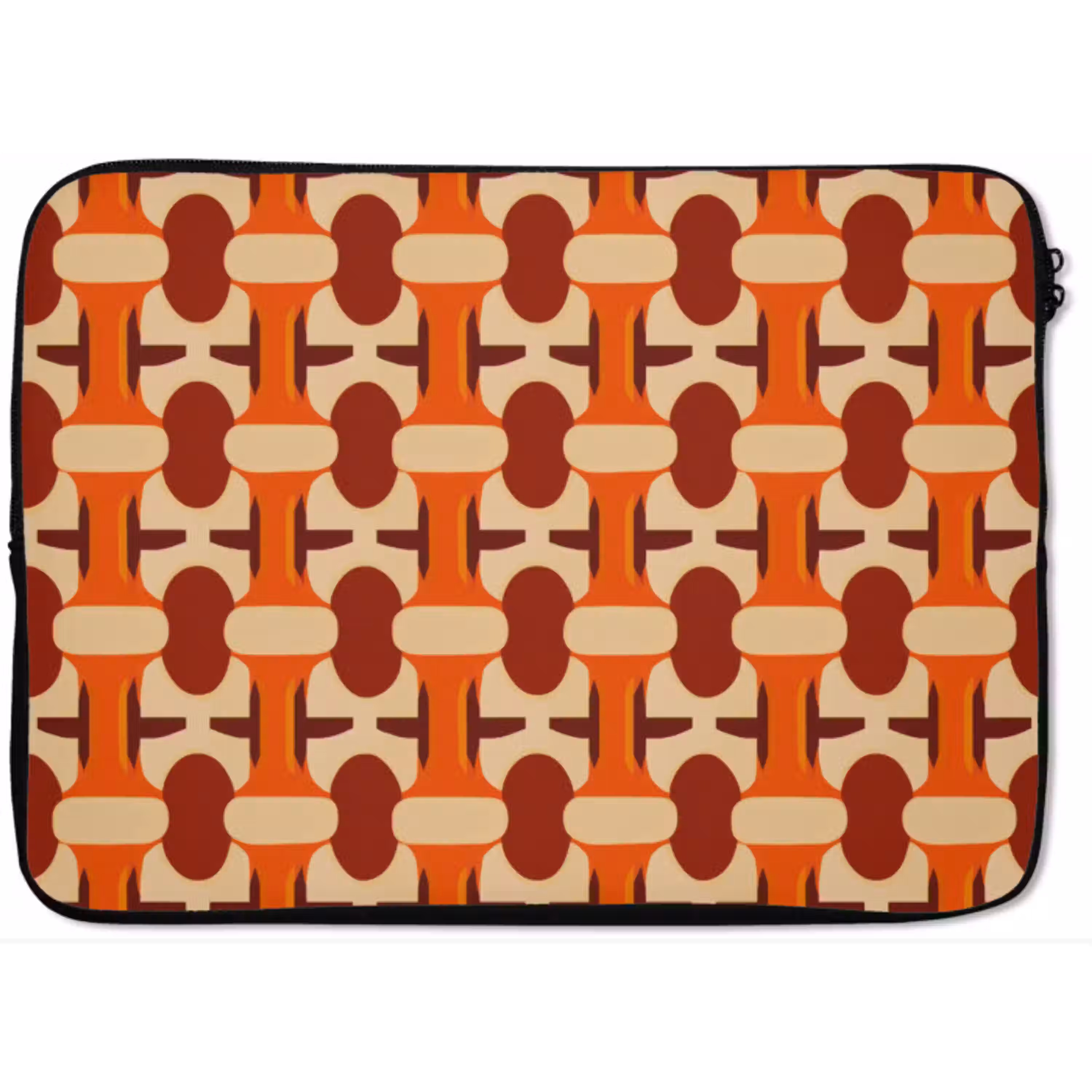 Geometrisch - Retro - Oranje laptophoes neopreen klein 279 -zkaufland3dotto