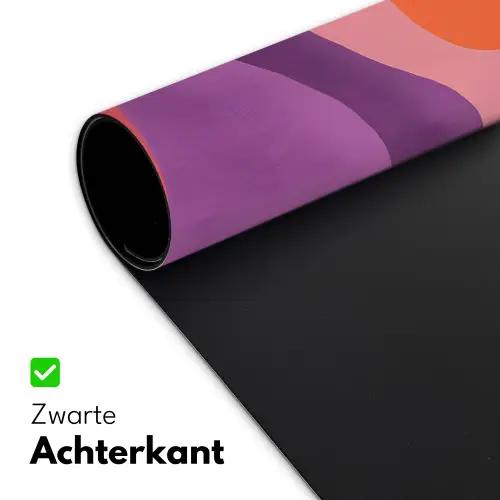 Zon - Heuvels - Paars - Abstract Muismat XXL klein -sfeer2
