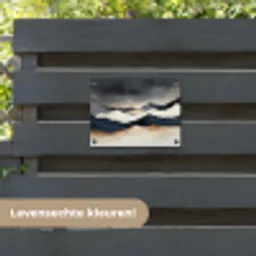 Bergen - Donkerblauw - Landschap tuinposter los doek klein -sfeer3