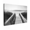 Loopbrug - Hout - Strand - Zee Tuinposter op houten frame 2 cm dik klein -3d