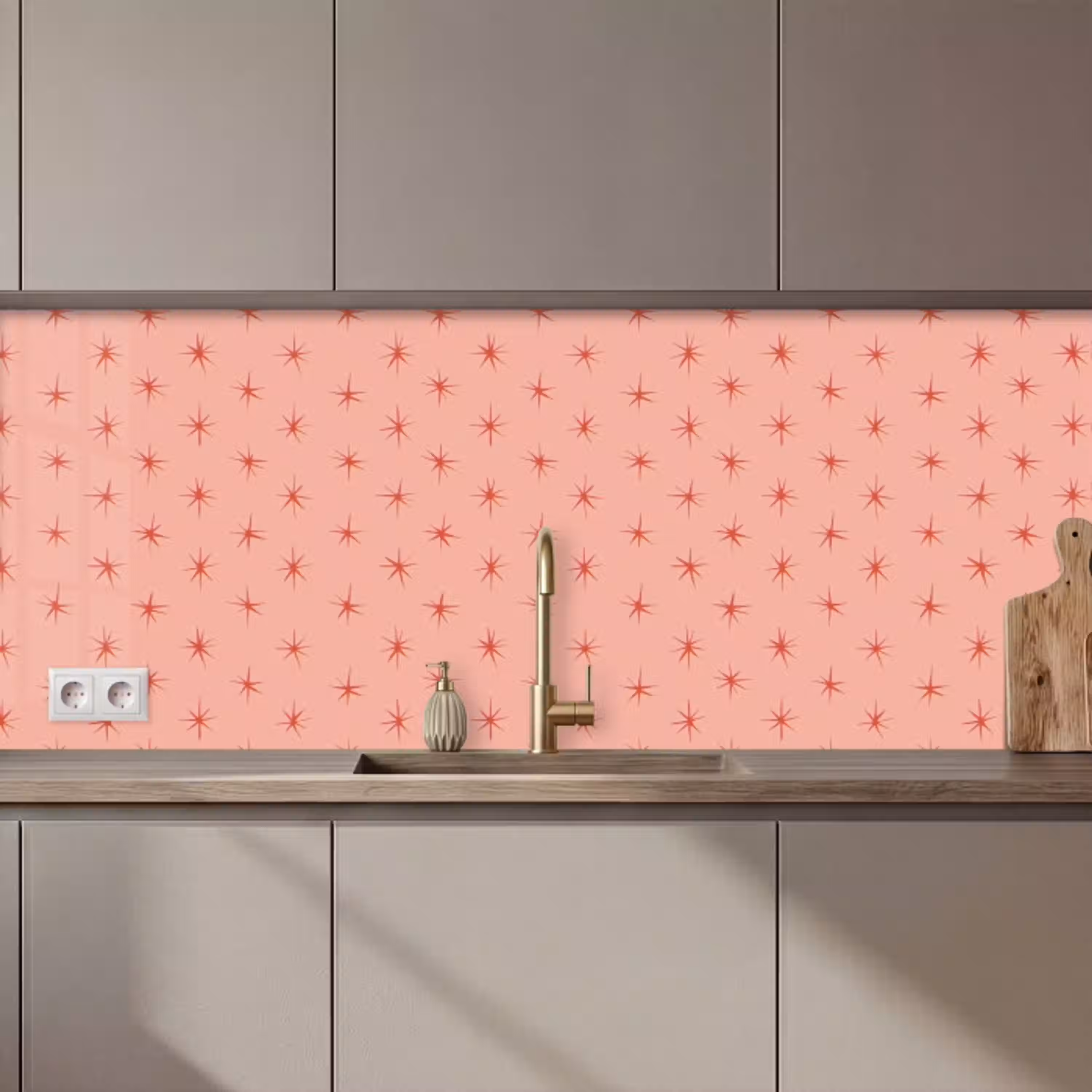 Sterretjes - Patroon - Oranje keuken achterwand 2 middel 871 zz_3dshopping