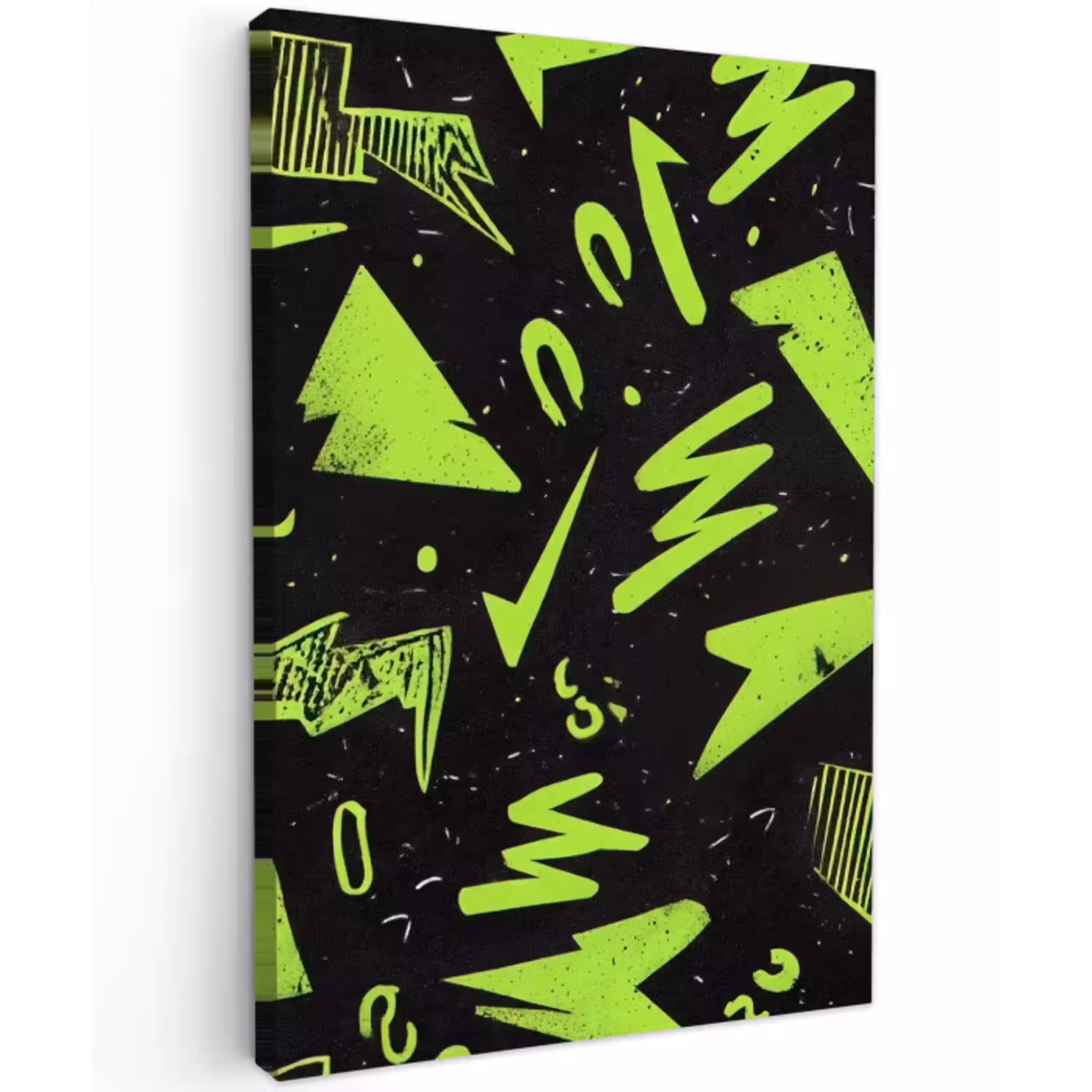 Gaming - Vormen - Pijlen - Abstract - Zwart Tuinposter op houten frame 2 cm dik middel -3d