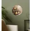 Kerst - Kerstballen - Beige - Goud Wandcirkel kunststof plaat 5mm dik klein -sfeer3