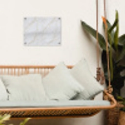 Wit - Marmer - Goud - Luxueus tuinposter los doek klein 239 -sfeer7