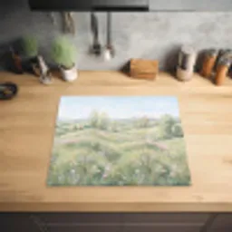 Bloemen veld - Bloemen - Groen Inductie beschermer vinyl 3mm middel -sfeer5