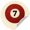 Cirkel - Zeven - Lucky - Rood Wandcirkel behangsticker klein -3d