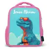 Dino - Zonnebril - Blauw Kinderrugzak - Roze middel -3d