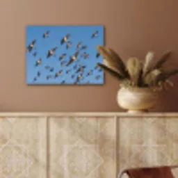 Zwaluwen - Vliegen - Blauw PET vilt klein -sfeer4