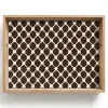 Bruin - Ruitpatroon - Geometrisch Dienblad Rechthoek middel 911 -z3d_shopping