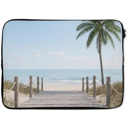 Palmbomen - Pad - Horizon laptophoes neopreen klein -zkaufland3dotto