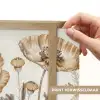 Bloemen - Beige - Natuur - Illustratie Light Box met batterij (Wandlamp) middel -USP_websiteprintNL
