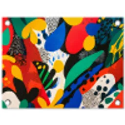 Abstract - Planten - Vormen - Kleurrijk tuinposter los doek klein -3d