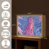 Tijger - Roze - Bladeren - Jungle Light Box met batterij (Wandlamp) middel -USP_websiteoverzichtNL