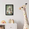Hond - Bad - Champagne - Handdoek fotolijst zwart zonder passe partout klein -usfeer4_kinderkamer