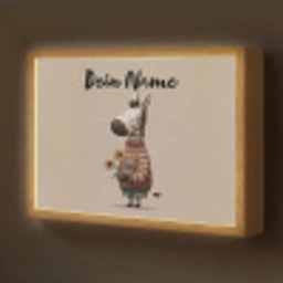 Zebra - Zonnebloemen - Warm Light Box met batterij (Wandlamp kind) middel -z3d_website