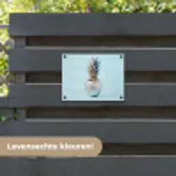 Blauw - Ananas - Disco - Discobal tuinposter los doek klein -sfeer3