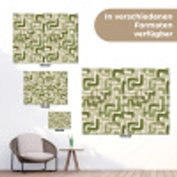 Modern - Grafisch - Groen tuinposter los doek klein 239 -Xsfeer9_DE