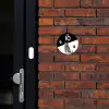 Zwart wit - Huisdier - Grijze kat Naambord Rond klein -sfeer1-rond-XS