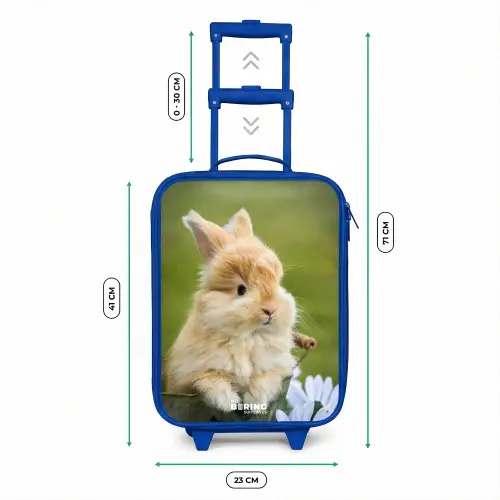 Konijn in bloempot Kinderkoffer - Blauw klein -productfoto_formaten