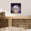 Doorkijk - Lavendel - Bloemen - Paars - Poort aluminium wit klein -sfeer3