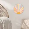 Illustratie - Zon - Pastelkleuren Wandcirkel plexiglas klein -sfeer5