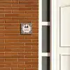 Beige luipaardprint - Modern Naambord Vierkant klein -sfeer3-XS