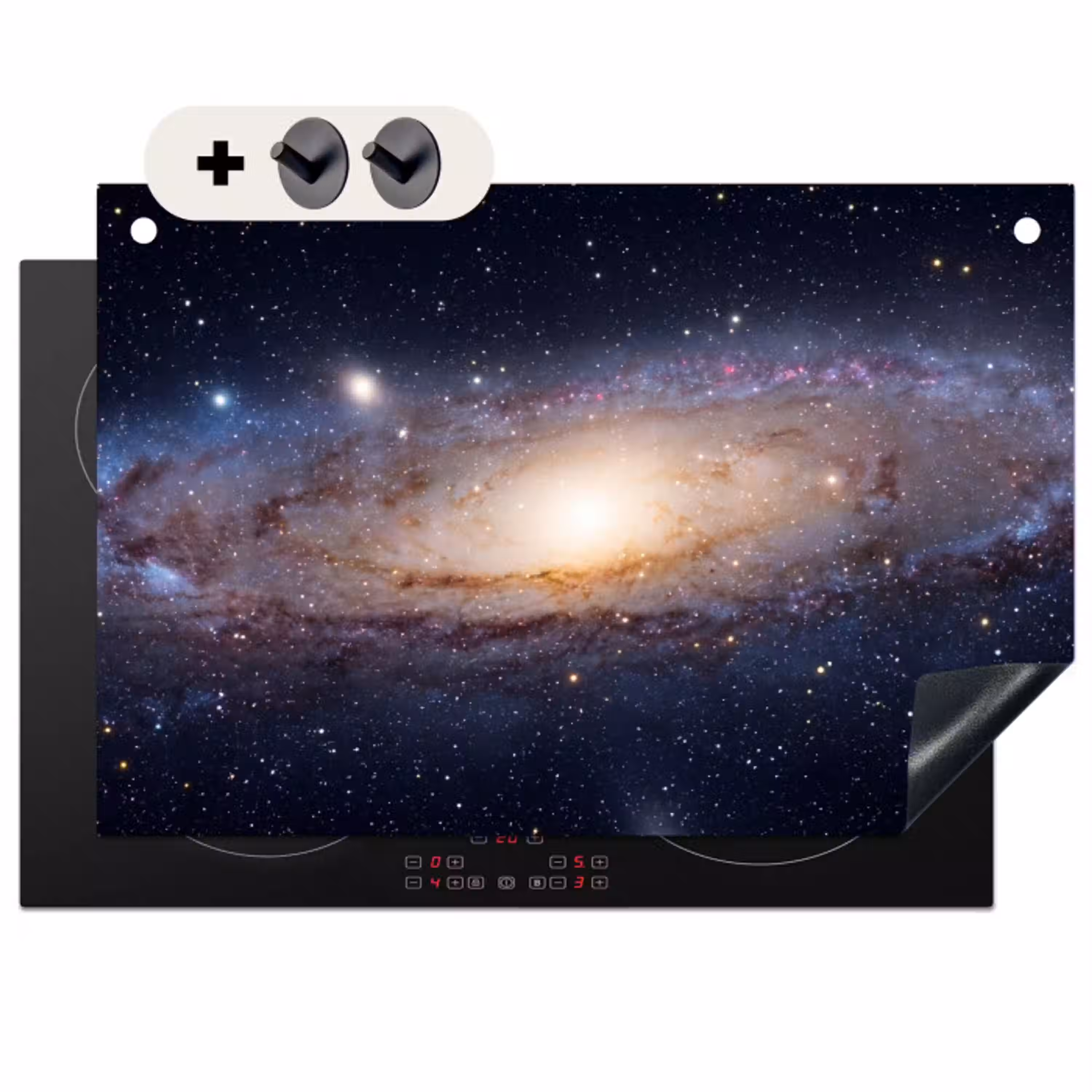 Sterrenstelsel - Ruimte - Kosmos Inductie beschemer met haakjes klein -3d