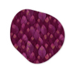 Bladeren - Patroon - Burgundy Wandcirkel Organisch Aluminium middel 851 -3d