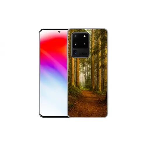 Bos - Natuur - Bomen - Landschap Telefoonhoesje Samsung Galaxy S20 Ultra klein -dubbelS20Ultra
