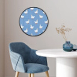 Ganzen - Elegant - Blauw Fotolijst rond zonder passe partout klein 856 -sfeer2