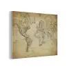 Wereldkaart - Vintage - Antiek - Bruin - Papier PET vilt klein -3d