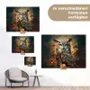 Uil - Vogel - Bloemen - Planten - Botanisch tuinposter los doek klein -Xsfeer9_DE