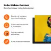 Frida Kahlo - Vrouw - Geel - Blauw - Bloemen Inductie beschermer vinyl 3mm klein -zzzzzzz-td-ups