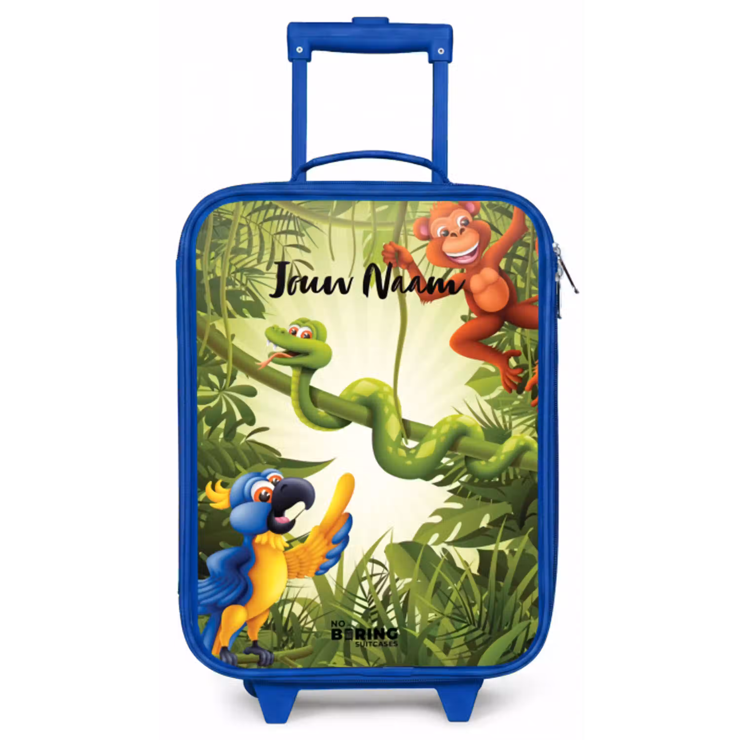 Jolige jungle Kinderkoffer - Blauw klein -zz3dotto