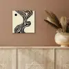 Beige - Lijnen - Golvend -  Abstract aluminium wit klein -sfeer4