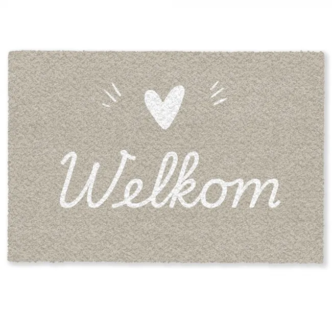Deurmat - Welkom - Beige