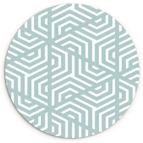 Design - Geometrie - Patroon - Driehoek Wandcirkel plexiglas klein 852 -3d