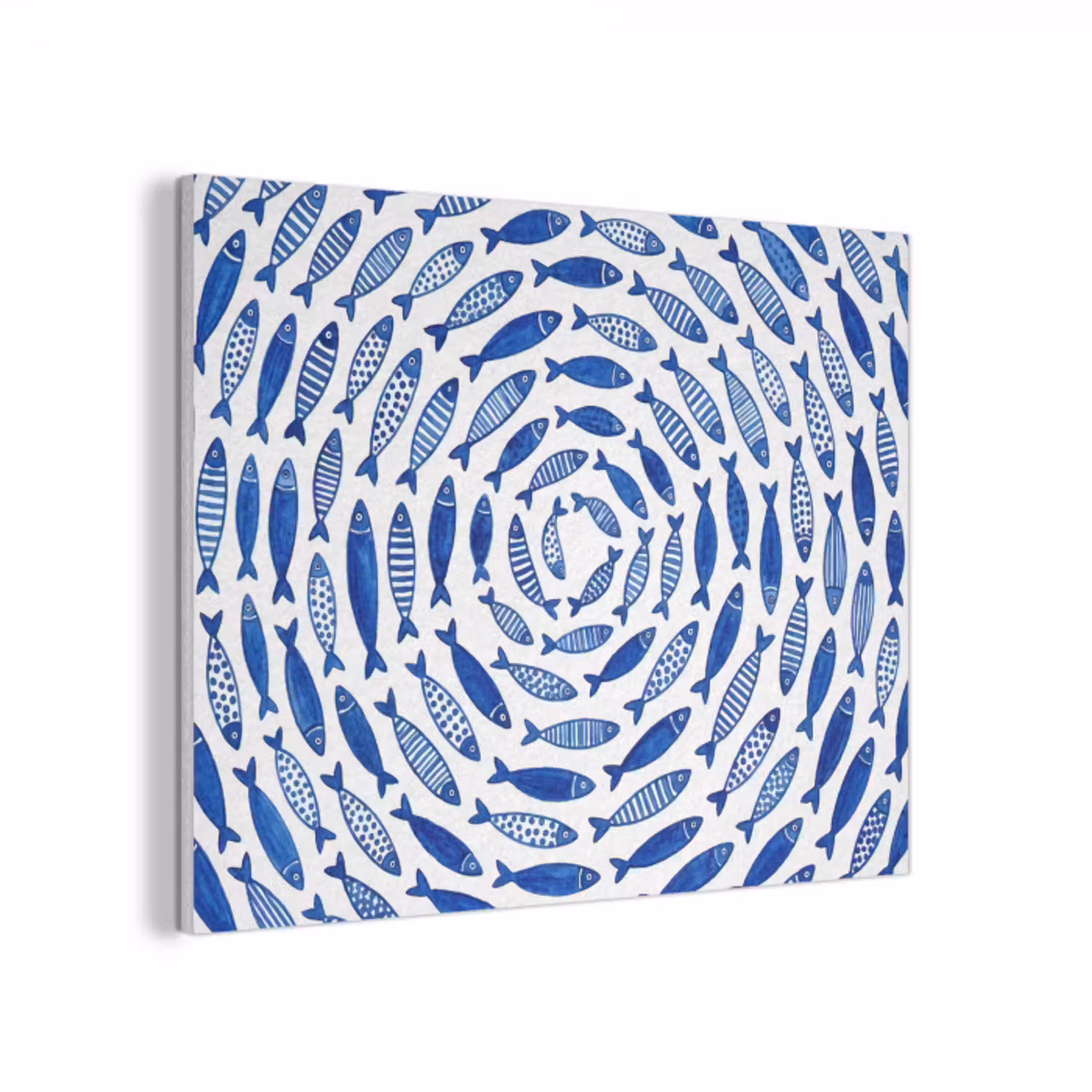 Vis - Patroon - Onderwater - Abstract - Blauw PET vilt klein -3d
