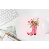 Cowboylaarzen - Roze - Boeket - Bloemen muismat rubber klein -witbureau