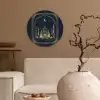 Moskee - Islam - Goud - Ramadan - Islamitische Wandcirkel kunststof plaat 5mm dik klein -sfeer1