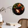 Vrouw - Rood - Groen - Druiven Wandcirkel kunststof plaat 5mm dik klein -sfeer4