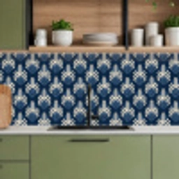 Modern - Patroon - Blauw keuken achterwand 2 middel 871 -sfeer3