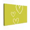 Groen - Hartjes - Wit canvas 2cm klein -z3d